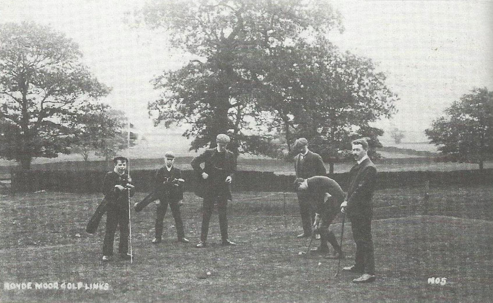 Teeing off at Royd Moor Golf Club, which only existed for eight years from 1905 to 1913. 